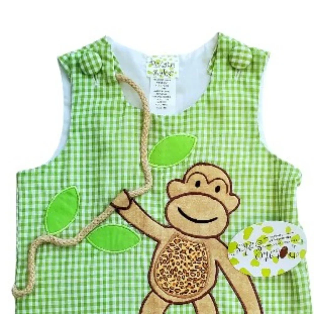 NWT Potato Saks Monkey Shortalls - Size 18M